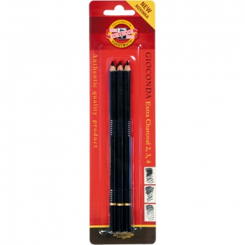 Комплект художніх олівеців Gioconda вугілля різної твердості Koh-i-noor 8811003001bl