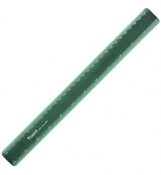 Лінійка пластикова 30 см,  матова,  Axent 7530-05-a зелений