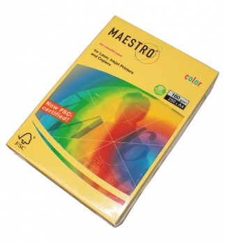 Папір Maestro Color Intensive A4 160 г/м2, 250 арк. Canary Yellow (жовтий) CY39