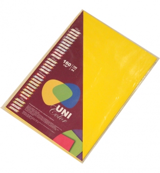 Папір Uni Color Intensive A4 160 г/м2, 100 арк. Mustard (гірчичний) 151241