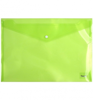 Папка-конверт А4 на кнопці прозора тонована Axent 1402-25-А зелений