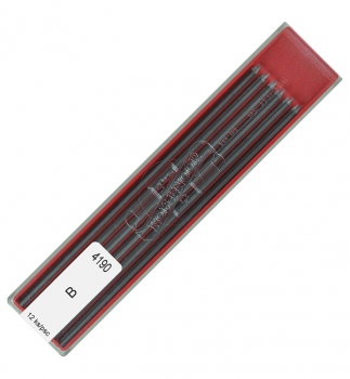 Грифель для цангового олівця 2,0 мм, (12 штук в упаковці) Koh-i-noor 4190.B