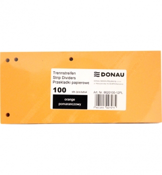 Розділювач картонний (10,5 х 23 см.) DONAU 8620100-12PL помаранчевий