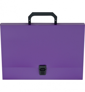 Портфель пластиковий на 1 відділення, А4 (320 х 230 х 35 мм) Buromax ВМ.3720-07 фіолетовий