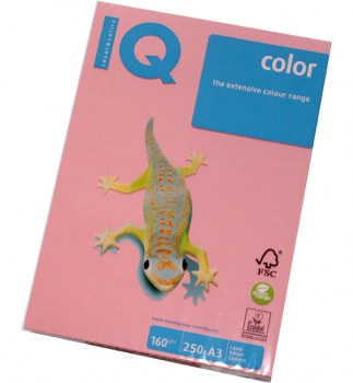 Папір Color IQ Pastel A3 160 г/м2, 250 арк. Pink (рожевий) PI25