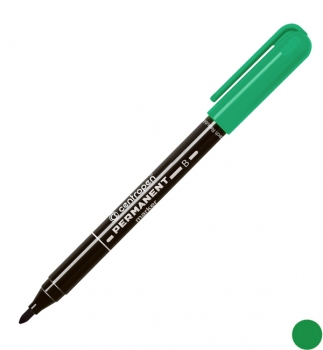 Маркер перманентний 2 мм, конусний письмовий вузол, зелений, Centropen Permanent 2836/04