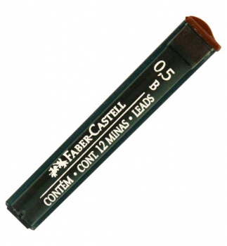 Стрижні для механічного олівця 0,5 мм, В (12 штук в упаковці) Faber-Castell OF/9125