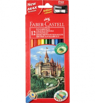 Олівці кольорові Colour EcoPencils 12 кольорів, картонна упаковка, Faber-Castell 120112