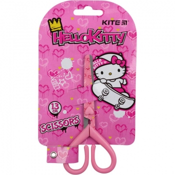 Ножиці дитячі з малюнком на лезі, 13см Hello Kitty Kite hk21-121рожевий
