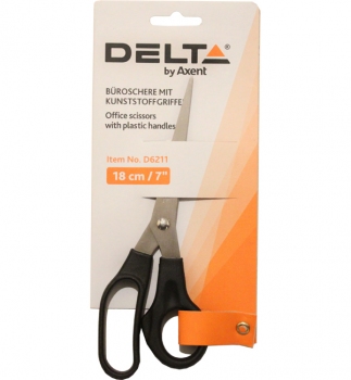 Ножиці 180 мм Delta by Axent D6211 чорні