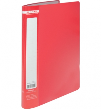 Папка пластикова на 10 файлів А4 JOBMAX  BM.3600-05 червоний