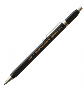 Олівець механічний пластиковий корпус з чинкою, цанговий 2 мм Versatil Koh-i-noor 5211 чорний