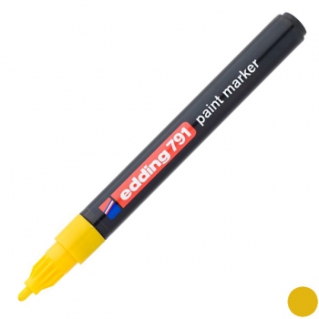 Маркер лаковий 1-2 мм, конусний письмовий вузол, жовтий, Edding Paint marker e-791/05