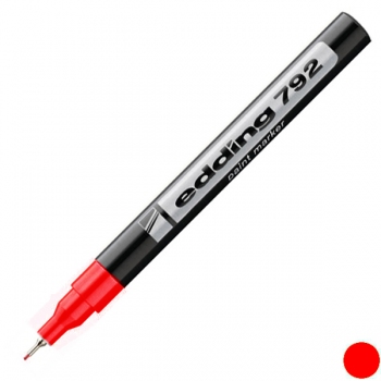 Маркер лаковий 0,8 мм, конусний письмовий вузол, червоний, Edding Paint marker e-792/02