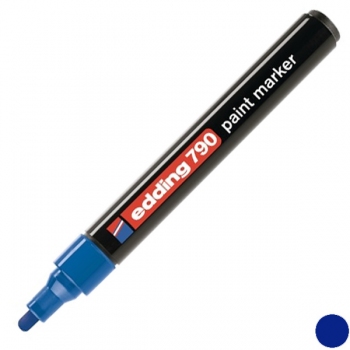 Маркер лаковий 2,0 - 3,0 мм, конусний письмовий вузол, синій, Edding Paint marker e-790/03