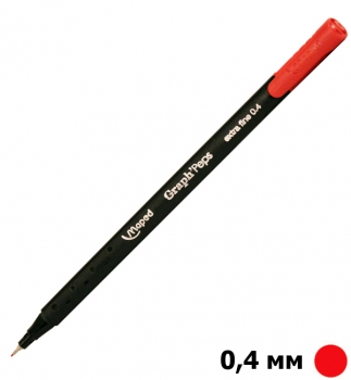 Лайнер GRAPH PEPS товщина лініі написання 0,4 мм червоний MAPED MP.749117