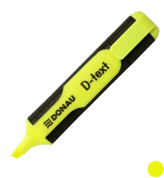 Маркер текстовий 1-5 мм, клиновидний письмовий вузол, жовтий, Donau D-TEXT 7358001PL-11