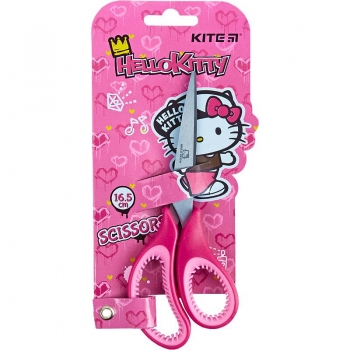Ножиці дитячі з гумовими вставками на ручках 16,5 см Kite Hello Kitty hk21-127 рожевий