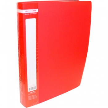 Папка пластикова на 20 файлів А4 JOBMAX BM.3605-05 червоний