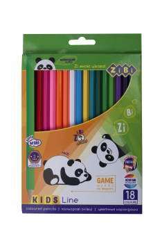 Олівці кольорові ZiBi Kids Line 18 кольорів, ZB.2415