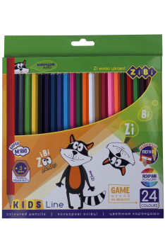 Олівці кольорові ZiBi Kids Line 24 кольорів, ZB.2416