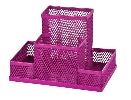 Підставка-органайзер 150х100х100 мм металева Zibi ZB.3116-10 рожева
