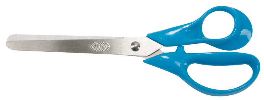 Ножиці дитячі з пластиковими 3D ручками 152 мм Zibi KIDS Line ZB.5014-02 сині