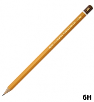 Олівець графітний, твердий 6H, Koh-I-Noor 1500.6H