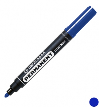 Маркер перманентний 2,5 мм, конусний письмовий вузол, синій Centropen Permanent 8566/03