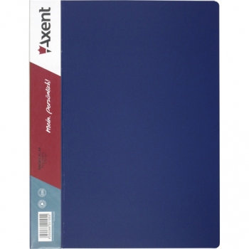 Папка-швидкозшивач з кишенею в середині А4 пластикова AXENT 1304-02-А синій