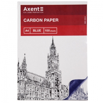 Папір копіювальний A4, упаковка 100 арк. синього кольору Axent 3301-02-a
