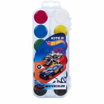 Фарби акварельні  12 кольорів в пластиковій упаковці Hot Wheels Kite hw21-061