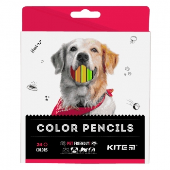 Олівці кольорові 24 кольори серія Dogs Kite k22-055-1