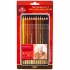 Олівці кольорові акварельні 12 кольорів в металевій упаковці Mondeluz BROWN LINE Koh-i-noor 3722012011 3