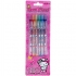 Комплект кольорових гелевих ручок 0,8 мм з глітером 6 кольорів Kite Hello Kitty HK21-037 1
