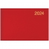 Щотижневик 2024 кишеньковий Miradur BRUNNEN 73-755 60 204 золоте тиснення  червоний 0