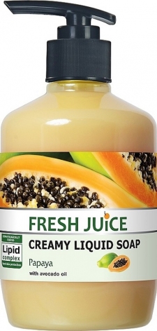 Крем-мило рідке 460 мл зі зволожуючим молочком авокадо Papaya Fresh Juice e.14591