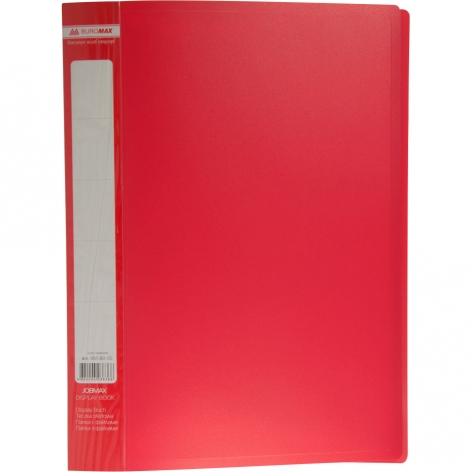 Папка пластикова на 30 файлів А4 JOBMAX BM.3611-05 червоний
