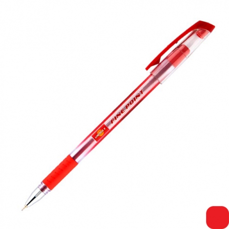 Ручка кулькова масляна Fine Point  0,7 мм Unimax UX-110-06 червоний