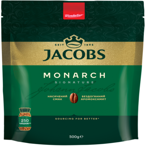Кава розчинна пакет 500г, Jacobs Monarch prpj.08932