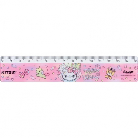 Лінійка пластикова, 15см Hello Kitty Kite hk24-090-2