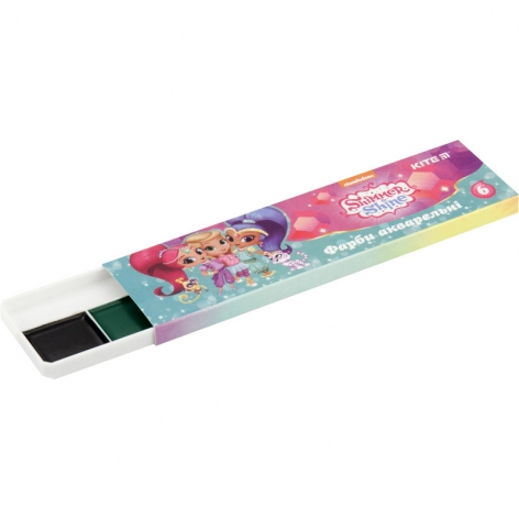 Краски акварельные 6 цветов в картонной упаковке Kite Shimmer&Shine SH18-040