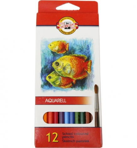 Олівці кольорові акварельні 12 кольорів Mondeluz 