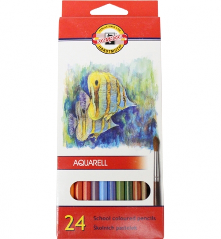 Олівці кольорові акварельні 24 кольори Mondeluz 