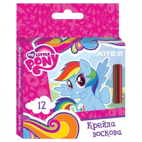 Крейда воскова Jumbo, 12 кольорів в упаквке Kite My Little Pony LP17-070