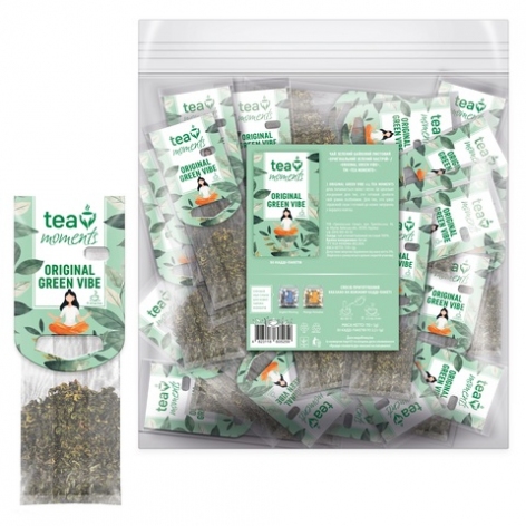 Чай зелений 110г (2.2г*50), кадді - пакет, «Original Green Vibe» Tea Moments  tm.05259