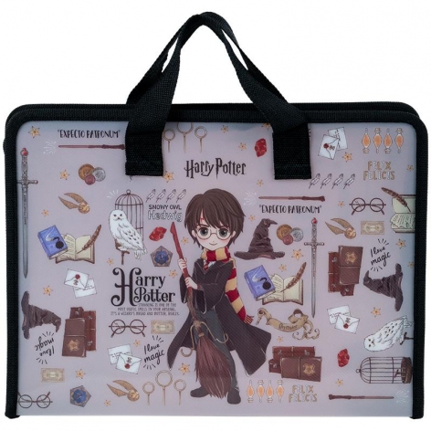 Папка на блискавці з ручками А4 на 1 відділення Harry Potter Kite hp23-202