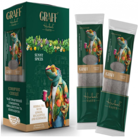 Чай трав'яний 30 г (2 г*15), кадді-пакет «Sunny spices/Сонячні спеції» GRAFF gr.12201