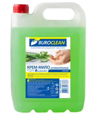 Крем-мило рідке антибактеріальне EuroStandart 5 літрів АЛОЕ ВЕРА BUROCLEAN 10600102