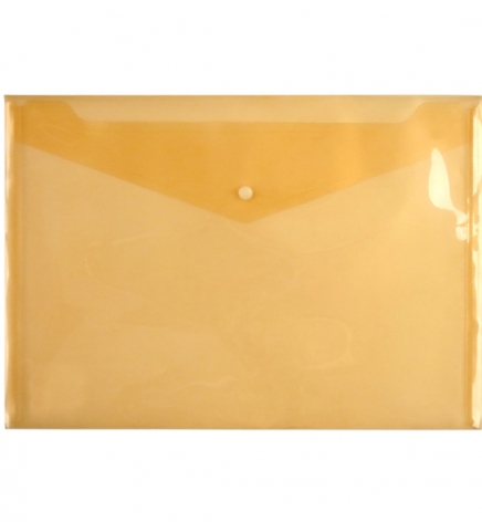 Папка-конверт А4 на кнопці прозора тонована Axent 1402-26-А  помаранчевий